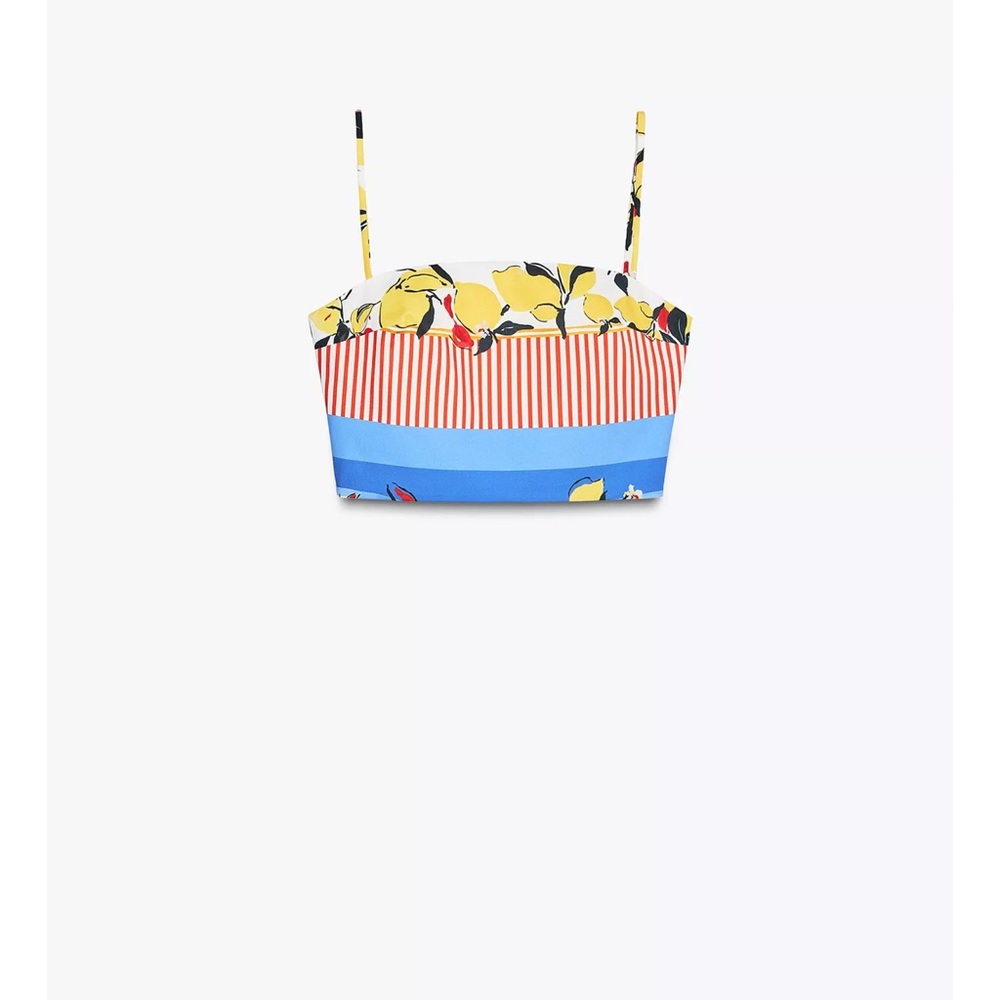 Zara Lemon Print Crop Top